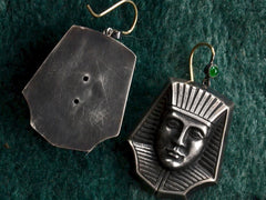 thumbnail of Emerald Pharaoh Earrings (backside)