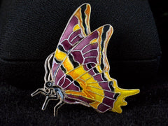 Vintage Enamel Butterfly Brooch