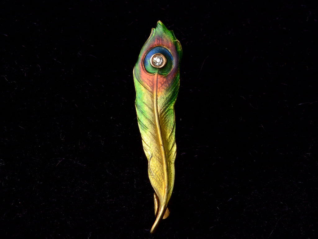 c1900 Art Nouveau Feather Pin