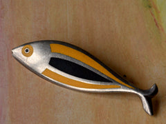 1950s Enamel Fish Brooch