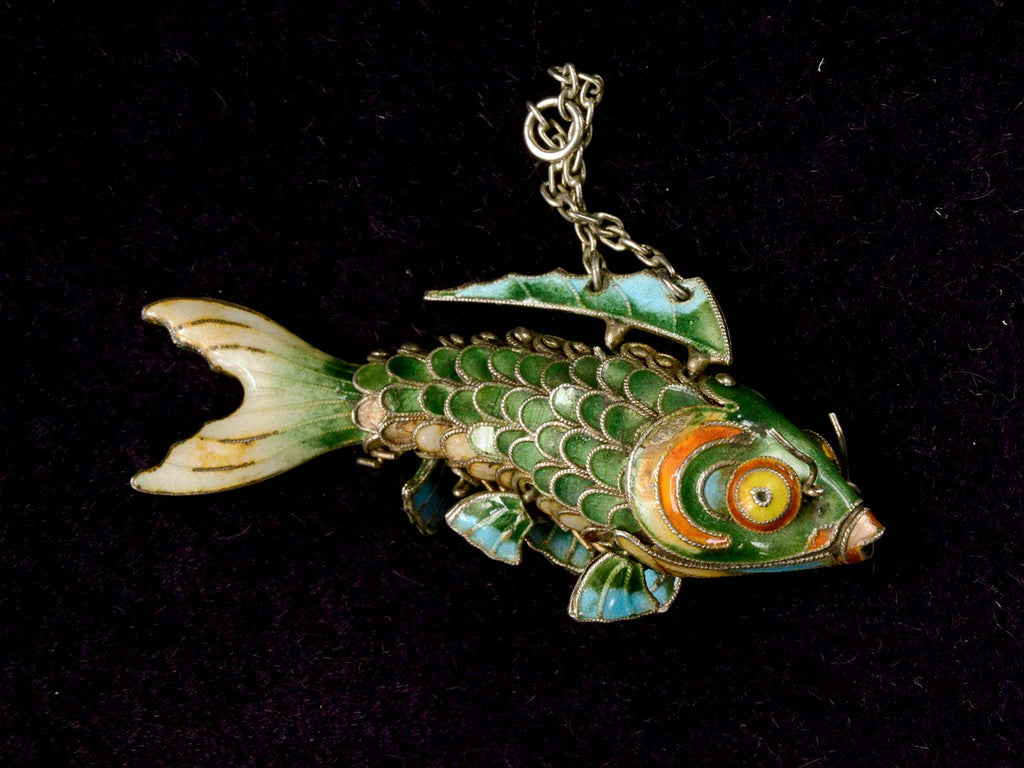 1960s Articulated Enamel Fish