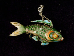 1960s Articulated Enamel Fish