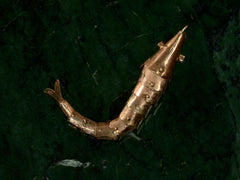 thumbnail of Vintage Articulated Fish Pendant (side view)