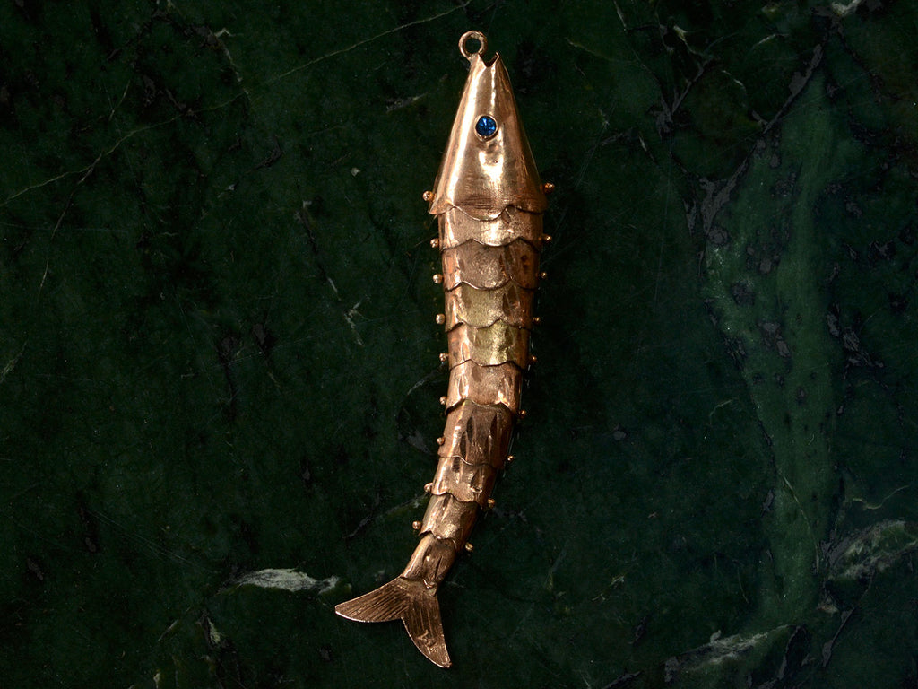 Vintage Articulated Fish Pendant (detail)