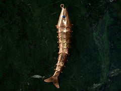 thumbnail of Vintage Articulated Fish Pendant (detail)