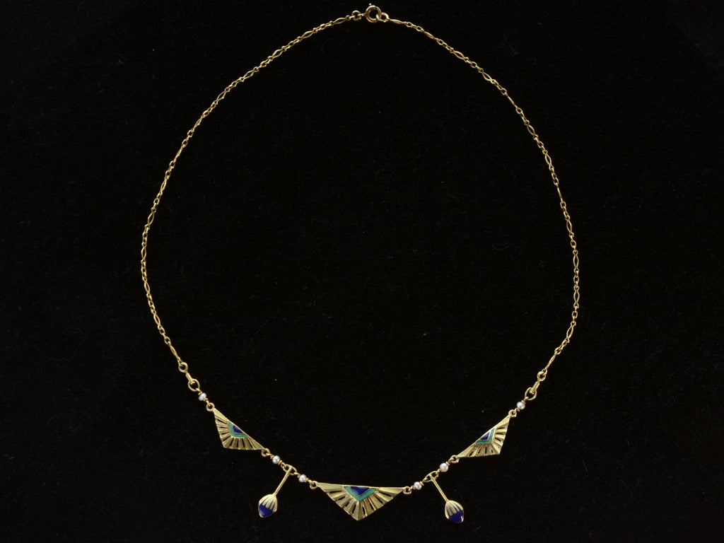 c1920 French Deco Necklace (on black background)
