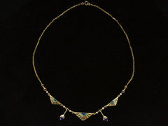 c1920 French Deco Necklace (on black background)