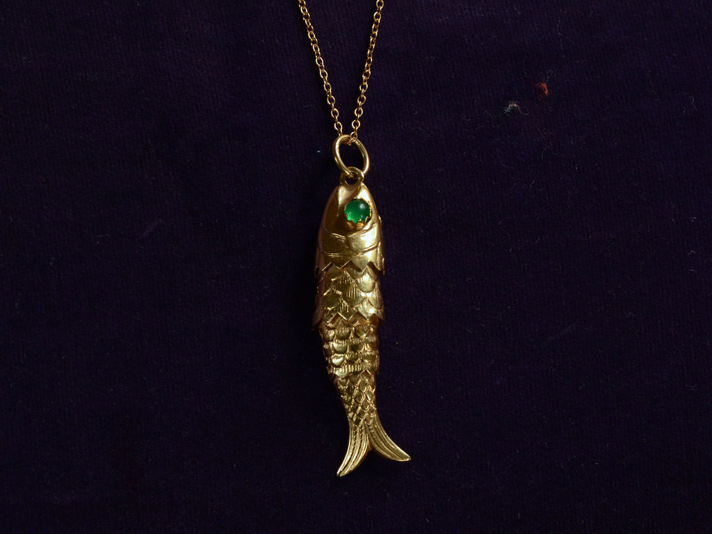 1970s Gold Fish Pendant (detail)