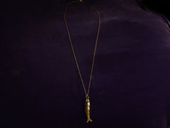 thumbnail of 1970s Gold Fish Pendant (profile view)