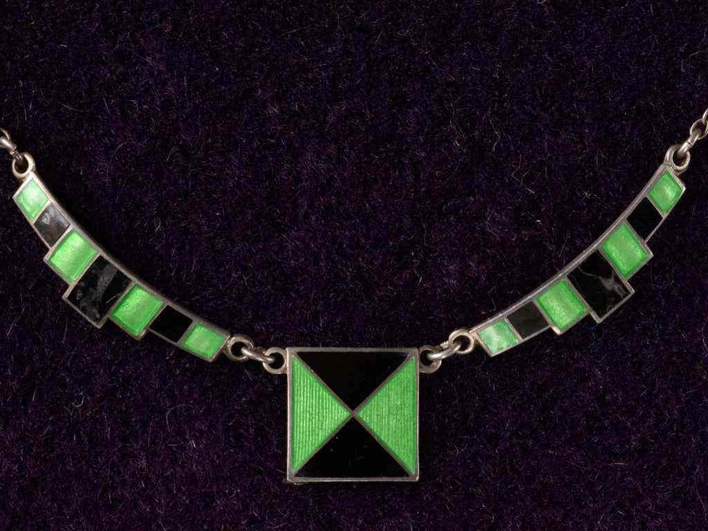 1920s Art Deco Enamel Necklace