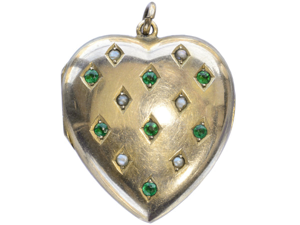 Edwardian store 10KGF Heart Locket Necklace