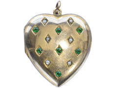 c1900 Edwardian Heart Locket (on white background)
