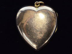 c1900 Edwardian Heart Locket (backside view)