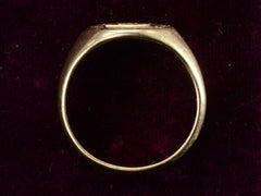 thumbnail of c1950 Heraldic Signet Ring (profile view)