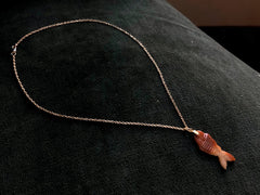 thumbnail of 1970s Orange Jade Fish (profile view)