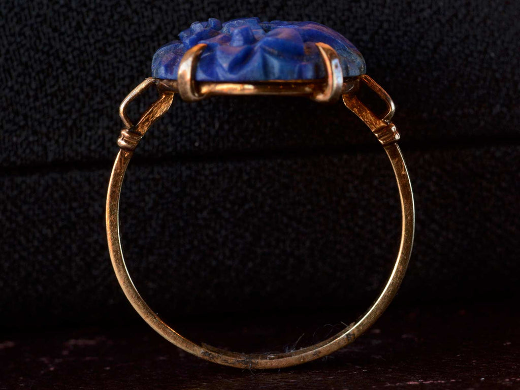 1920s Carved Lapis Ring