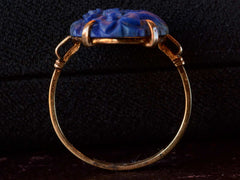 1920s Carved Lapis Ring