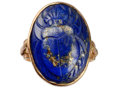 thumbnail of 1920s Lapis Scarab Ring (on white background)