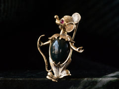 thumbnail of c1960 Gold Mouse Brooch (side view)