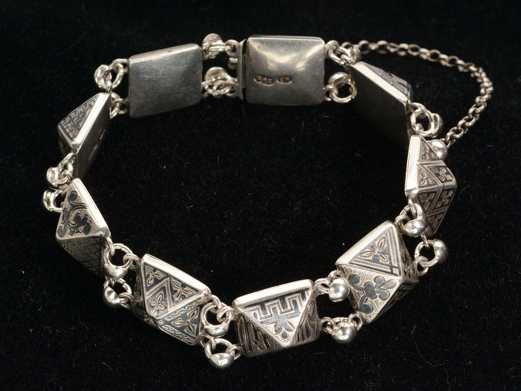 c1890 Niello Bracelet (on black background)