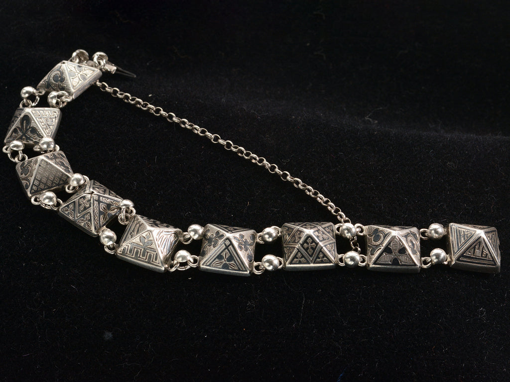 c1890 Niello Bracelet (shown open)