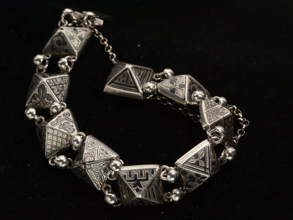 c1890 Niello Bracelet (shown open)