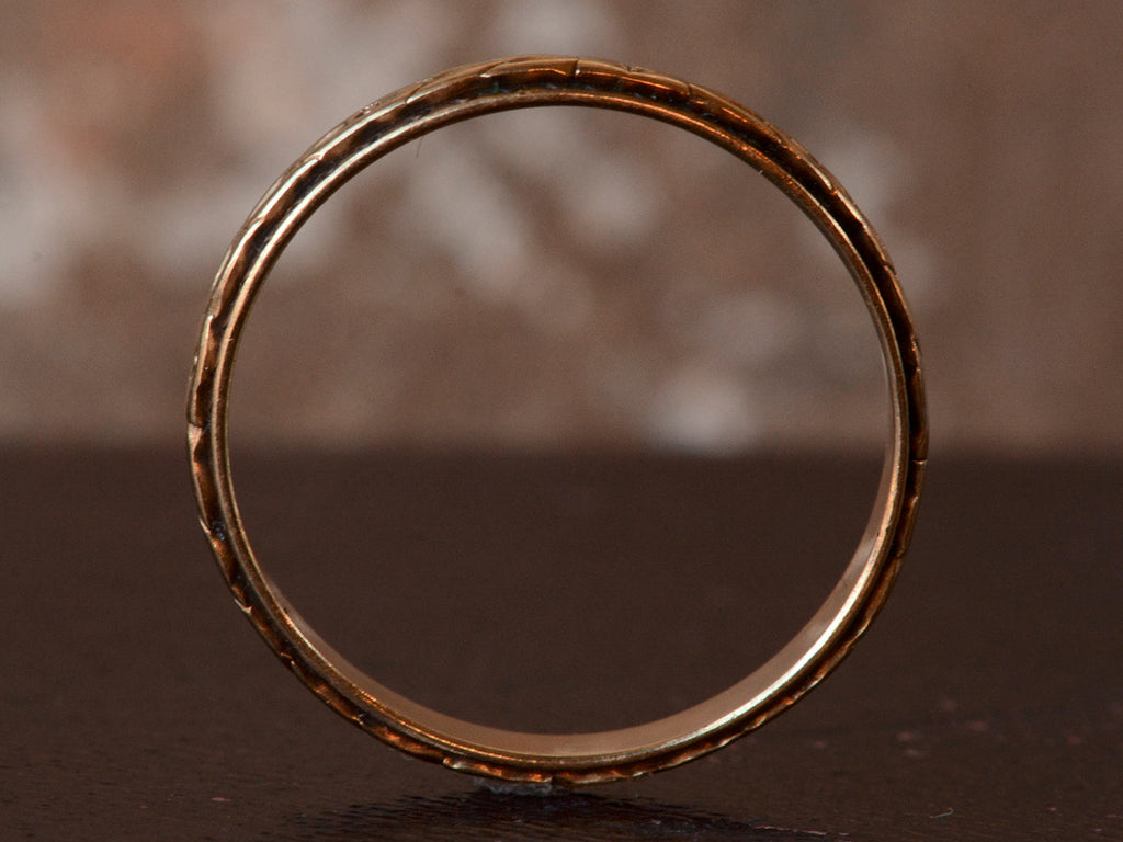 1940s Patterned Gold Band