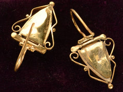 c1890 Onyx Earrings (backside view)