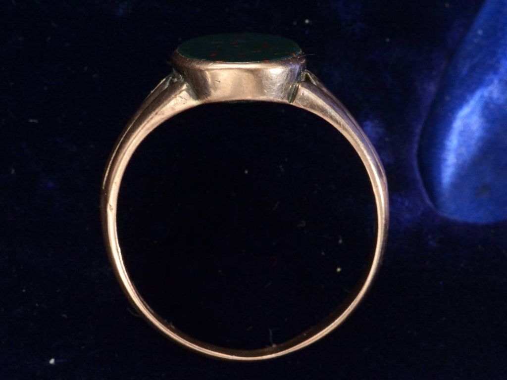c1890 Oval Bloodstone Ring (profile view)