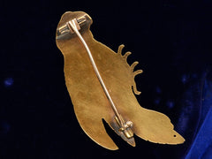 c1880 Parrot Brooch (backside view)