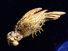 c1880 Parrot Brooch (side view)