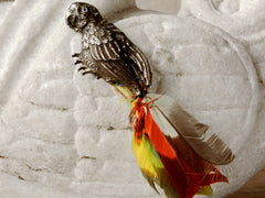 1920s Feathered Parrot Clip