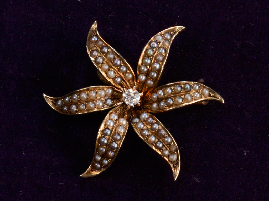 1900s Pearl Lily Pendant