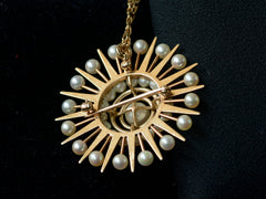 thumbnail of 1950s Pearl Sunburst Necklace (backside)