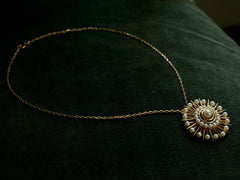 thumbnail of 1950s Pearl Sunburst Necklace (profile view)