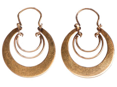 1920s Rose Gold Hoop Earrings
