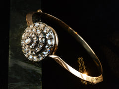 c1880 Diamond Cluster Bracelet (side view)