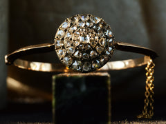 c1880 Diamond Cluster Bracelet (detail view)
