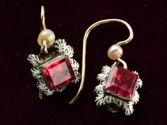 thumbnail of 17th Century Enamel Earrings (side view)