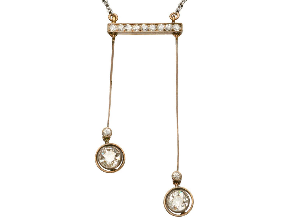 1900s Russian Diamond Negligee Necklace