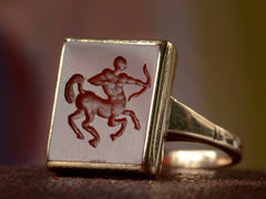 1920s Sagittarius Signet Ring