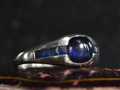 thumbnail of 1920s Art Deco Sapphire Ring (side view)