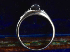 1920s Art Deco Sapphire Ring (profile view)