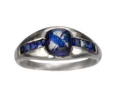 1920s Art Deco Sapphire Ring (on white background)