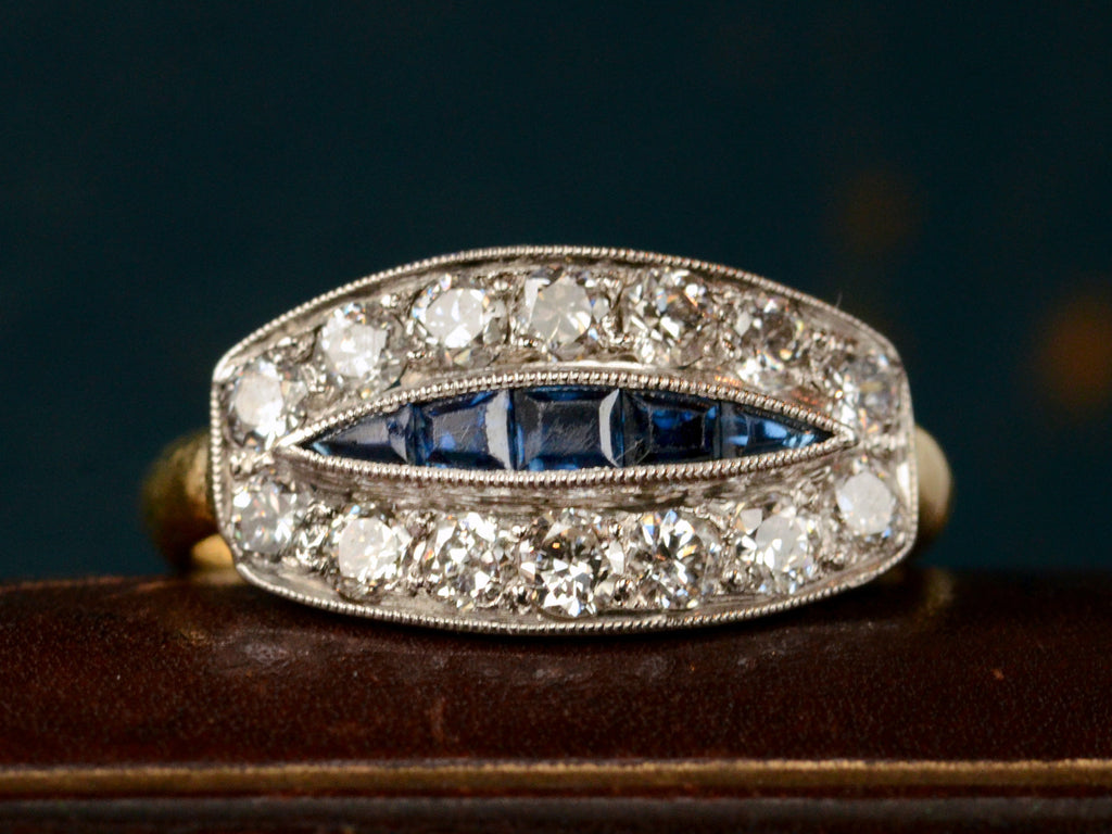 1920s Sapphire & Diamond Eye Ring (detail)