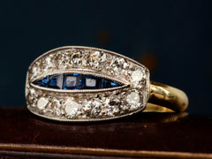 1920s Sapphire & Diamond Eye Ring (side view)
