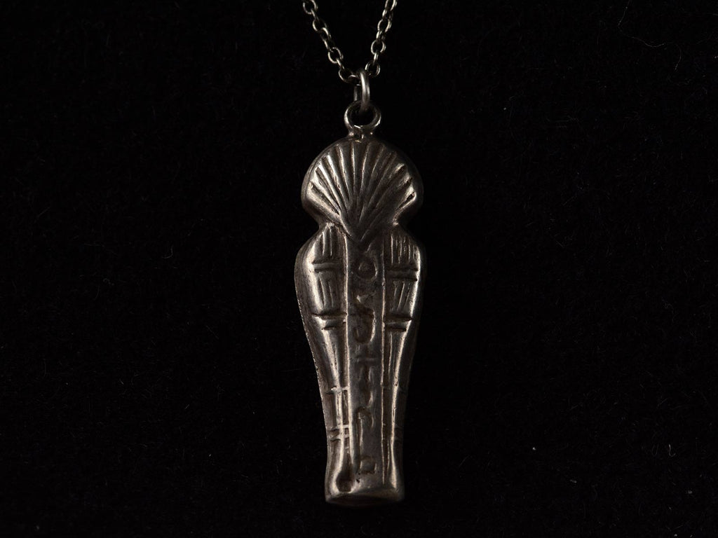 1920s Sarcophagus Pendant Necklace (backside)