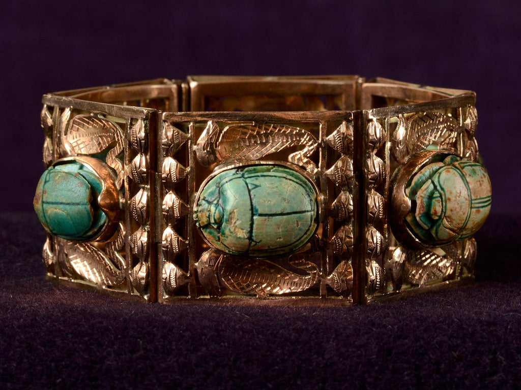 1890s Egyptian Revival Scarab Bracelet (detail)