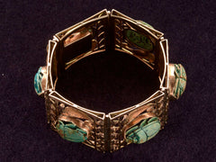 thumbnail of 1890s Egyptian Revival Scarab Bracelet (on black background)