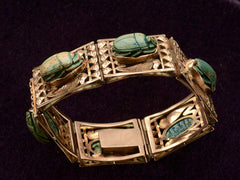 thumbnail of 1890s Egyptian Revival Scarab Bracelet (inside)